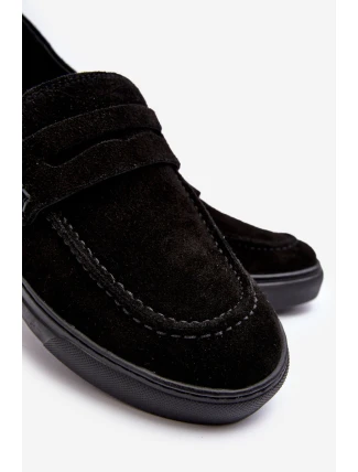 Pánske semišové mokasíny Zazoo 1574 Black
