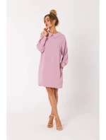 Dámske košeľové šaty M740 Powder pink - MOE
