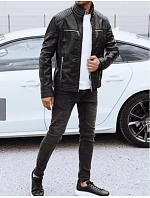 Pánska kožená bunda 11Z8151 black - FashionStreet Pánska kožená bunda 11Z8151 black - FashionStreet