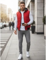 Pánska červená vesta FashionStreet TX4265
