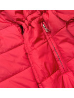 Červeno-hnedá obojstranná dámska bunda (W556-1)