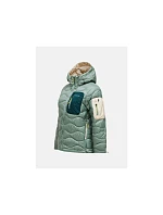 Dámska péřová bunda PEAK PERFORMANCE, model Helium Utility Down Hood Jacket, zelená farba Dámska péřová bunda PEAK PERFORMANCE, model Helium Utility Down Hood Jacket, zelená farba