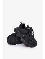 Sneakersy Dziecięce Na Platformie Czarne Hanomess