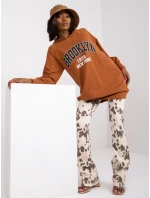 Dámska mikina-DHJ-BL-15658.35-svetlo hnedá