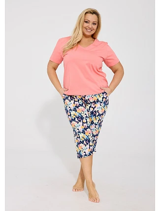Pyžamo Cornette 875/338 Violetta kr/r 3XL-5XL Pyžamo Cornette 875/338 Violetta kr/r 3XL-5XL