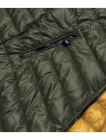 Kaki-žltá obojstranná dámska prešívaná bunda (M20-7636-22+75) Kaki-žltá obojstranná dámska prešívaná bunda (M20-7636-22+75)