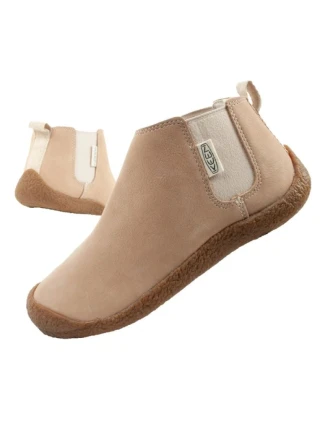 Keen dámske kožené topánky Mosey Chelsea light beige women's