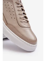 Pánska kožená športová obuv Zazoo 1544 beige