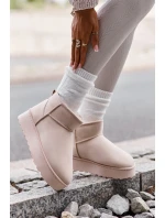 Śniegowce Damskie Na Platformie Ocieplane Futerkiem Jasnobeżowe Xamella Śniegowce Damskie Na Platformie Ocieplane Futerkiem Jasnobeżowe Xamella