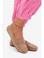 Dámske klasické semišové mokasíny Khaki Corinell