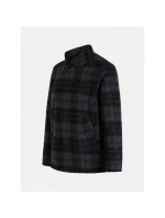 Pánska vlnená teplá košeľa / bunda Style G77965060-149 Black with Dark Grey - Peak
