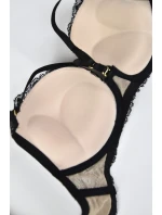 PUSH PODPRSENKA JULIA 19167 BLACK BEIGE