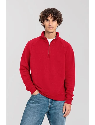 Fruit of the Loom Iconic Premium Zip Neck Sweat Ťažká mikina s 1/4 zipsom 16.2288 červená Fruit of the Loom Iconic Premium Zip Neck Sweat Ťažká mikina s 1/4 zipsom 16.2288 červená