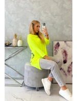 Mikina s potlačou kolesa žltá neónová