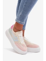 Dámské tenisky na platformě z eko semiše vícebarevné Cadrina