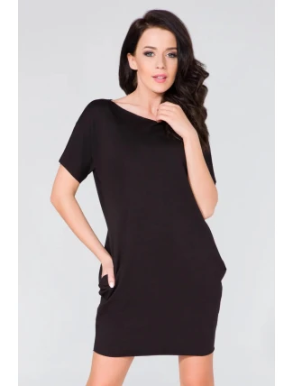 Dámske denné šaty T130/7 čierne - Tessita