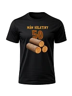 Tričko - Pánske bavlnené tričko s potlačou - I HAVE KULATINY 50 - čierne Tričko - Pánske bavlnené tričko s potlačou - I HAVE KULATINY 50 - čierne