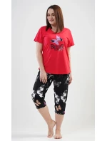 Dámske pyžamo s kapri nohavicami Lenka