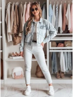 Dámske bavlnené nohavice slim fit s opaskom TAIRONIK svetlo sivá FashionStreet UY2538 Dámske bavlnené nohavice slim fit s opaskom TAIRONIK svetlo sivá FashionStreet UY2538