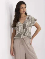 Blúzka D73771M11171D khaki farba