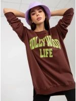 Mikina VI BL 3102.01P tmavo hnedá