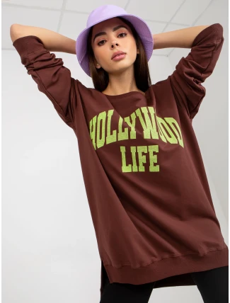 Mikina VI BL 3102.01P tmavo hnedá