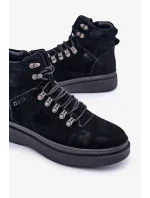 Semišové pánske zateplené trapper Big Star OO174187 black