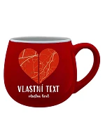 Personalizovaný keramický bacuľatý hrnček – Dve miesta, jedno srdce Personalizovaný keramický bacuľatý hrnček – Dve miesta, jedno srdce