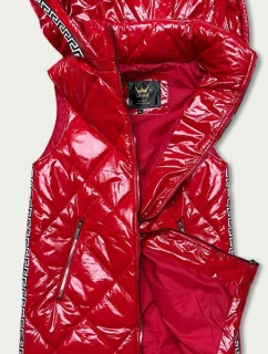 LESKLÁ VESTA S ČERVENÝM LEMOVANÍM (7004BIG)