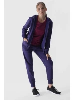 Bluza Damska Dresowa Z Kapturem Rozpinana Bawełniana 4F Granatowa 4FWMM00TSWSF1467-31S