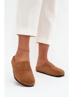 Klapki Chodaki Damskie Na Platformie Camel Sylviane