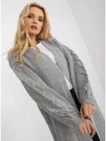Dámsky sveter LO SW LK 3001 kardigan.82P sivý