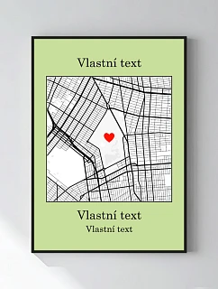 Personalizovaný magický fotorámik – 50 × 70 – mapa