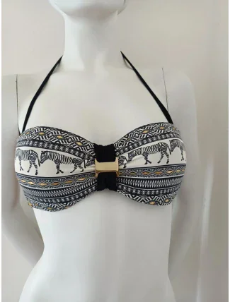 Vrchný diel plaviek B4116-60010 Black and Cream - Selmark Vrchný diel plaviek B4116-60010 Black and Cream - Selmark