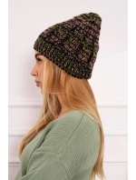 Fleecová čiapka Melisa K241 black+olive
