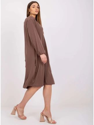 Dámske šaty Dress-EM-SK-604.10P-hnedá Dámske šaty Dress-EM-SK-604.10P-hnedá