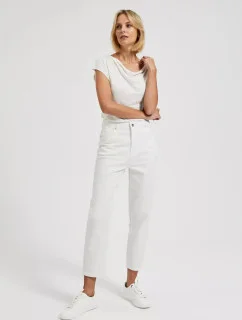 Dámske džínsy JE-4300 off-white - Moodo
