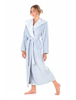 Dámsky župan Flora s kapucňou 3956 jednofarebný ľadovo modrý - Vestis
