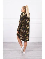 Moro khaki+hnedé šaty