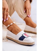 Damskie Espadryle Wsuwane Big Star JJ274964 Biało-Granatowe