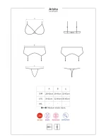 Zmyselný set Arisha set with garter belt - Obsessive