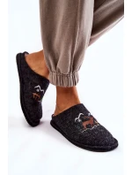 Domowe Papcie Big Star KK276018 Czarno-Beżowe