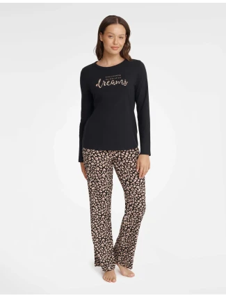 Dámske pyžamo Gino 40935-99X Čierna - Henderson Ladies