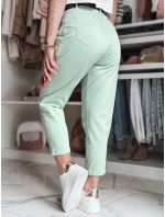 Dámske bavlnené nohavice CHINOSKA mint FashionStreet UY2555 Dámske bavlnené nohavice CHINOSKA mint FashionStreet UY2555
