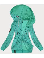 Teplá mikina na zips s kotvami zelená (2307) Teplá mikina na zips s kotvami zelená (2307)