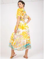 Šaty DHJ SK 15967 1.01P biela a žltá Šaty DHJ SK 15967 1.01P biela a žltá