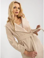 Dámsky kabát TW PL BE M125 svetlo béžový