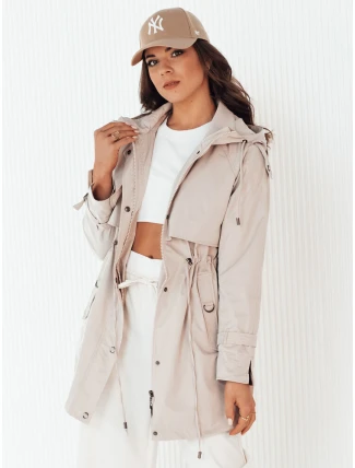 Dámska prechodná bunda parka BRENS ecru FashionStreet TY4229 Dámska prechodná bunda parka BRENS ecru FashionStreet TY4229