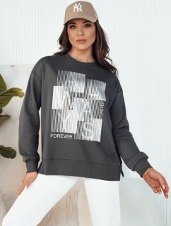 Dámska mikina FEMMES v grafitovej farbe FashionStreet BY1283