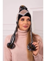 Dámska klapka na uši Eunika K322 black+grey Dámska klapka na uši Eunika K322 black+grey